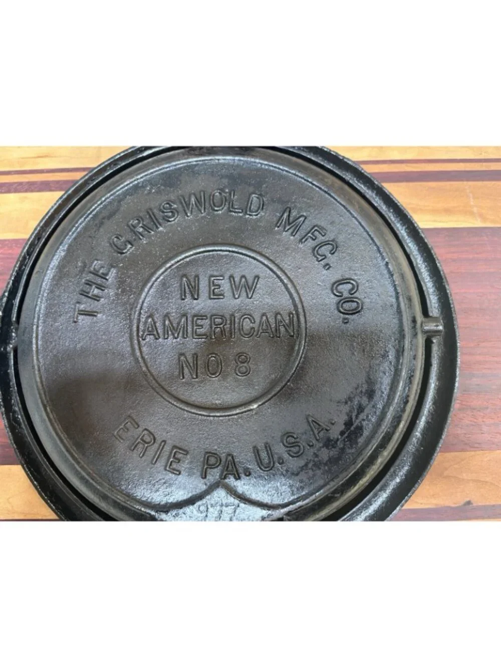Vtg Griswold No.8 Waffle Maker Cast Iron 1908 Co American Low Base 975,976,977